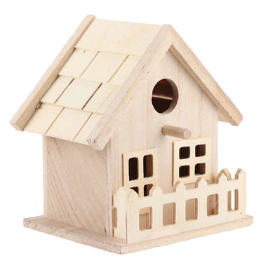 cabane oiseau bois naturel